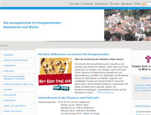 Tablet Screenshot of blaubeuren-evangelisch.de